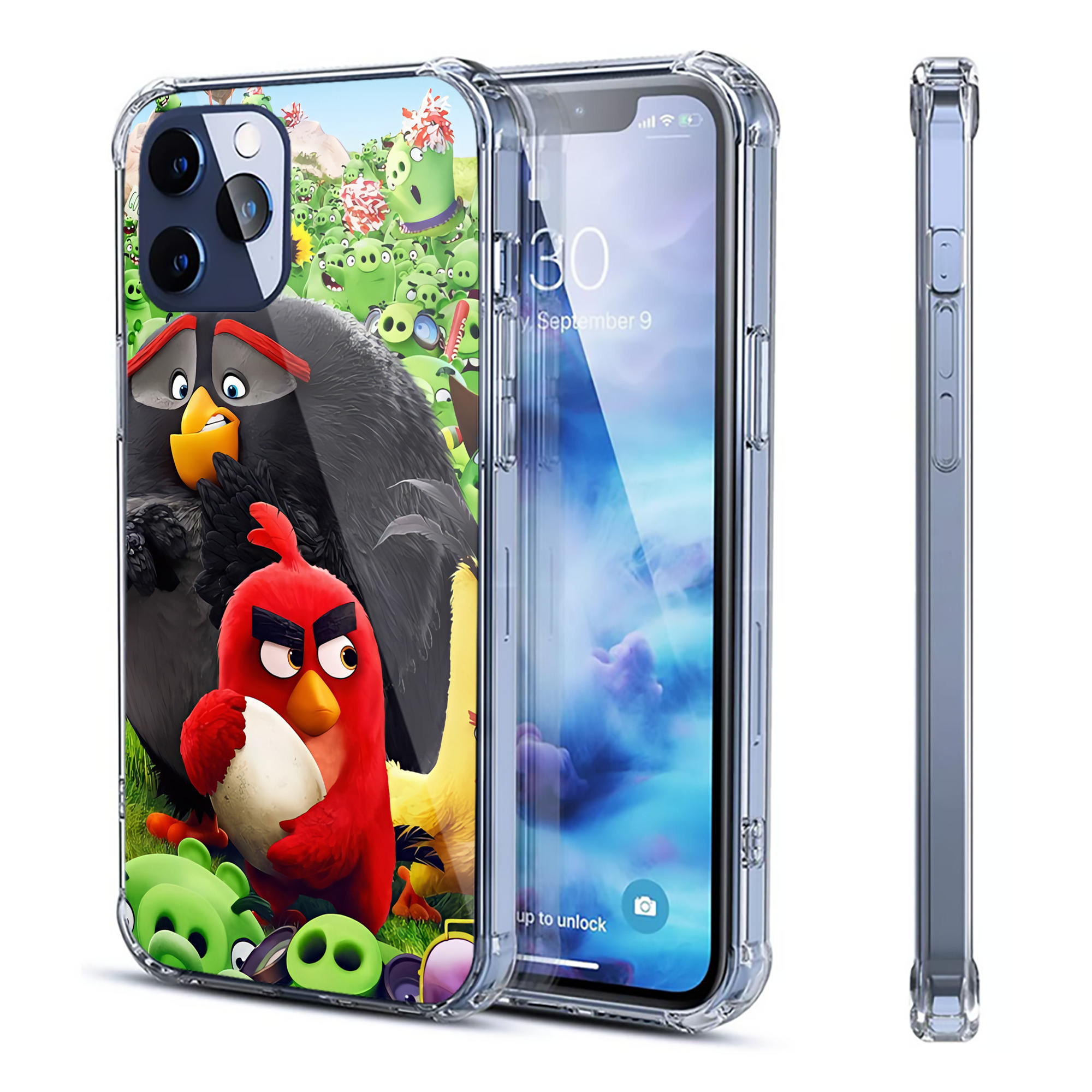 （画像用） Angry Birds アングリーバード 【iPhone 12シリーズ対応】透明スマホケース（クリアソフトケース）